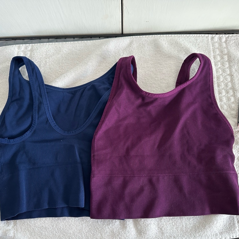 2 Women's Sport Blue and Purple Tops from Victoria’s Secret size S - Picture 4 of 5